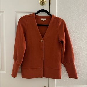 Orange Madewell cardigan like new
